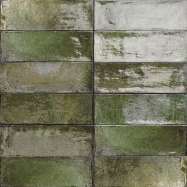 mainzu ceramica armoni green płytka ścienna 10x30 płytki mainzu ceramica imitujące cegłę prostokątne 10x30 zielone cegiełki strukturalne