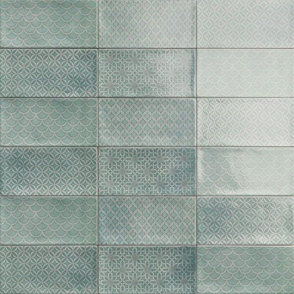 mainzu ceramica camden emerald dekor 10x20 glazura mainzu ceramica do kuchni 10x20