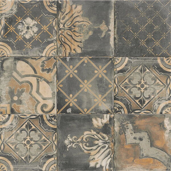 mainzu ceramica canaletto nero dekor 20x20 gres mainzu ceramica hiszpańskie matowe patchwork