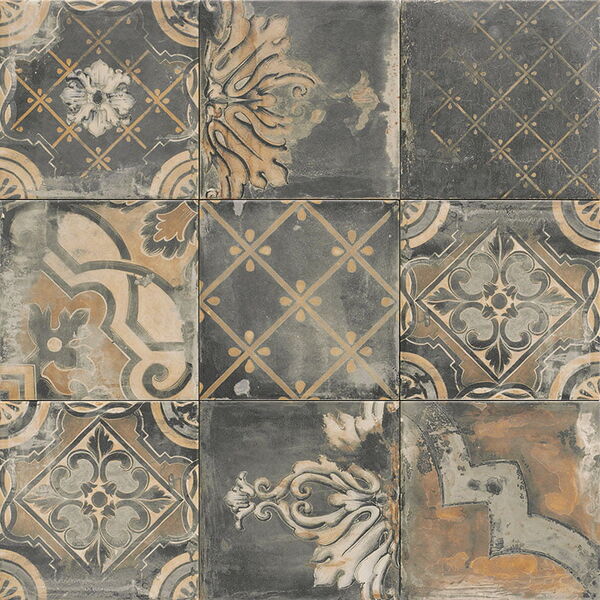 mainzu ceramica canaletto nero dekor 20x20 gres mainzu ceramica