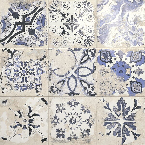 mainzu ceramica land anthology white dekor 20x20 patchworkowa terakota