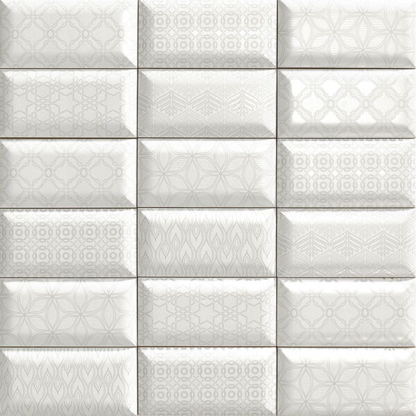 mainzu ceramica luxor white płytka ścienna 10x20 