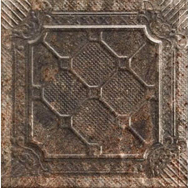 mainzu ceramica tin-tile rusty nero dekor 20x20 glazura mainzu ceramica kwadratowe do kuchni 20x20 błyszczące