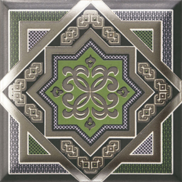 mainzu ceramica zoco green dekor 15x15 glazura mainzu ceramica kwadratowe hiszpańskie 15x15 błyszczące