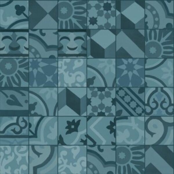 marazzi d_segni blend azzurro mix m61j dekor 10x10 włoskie płytki patchwork