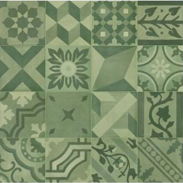 marazzi d_segni blend verde mix m608 dekor 20x20 płytki włoskie do kuchni matowe antypoślizgowe r10 patchwork o grubości 10 mm