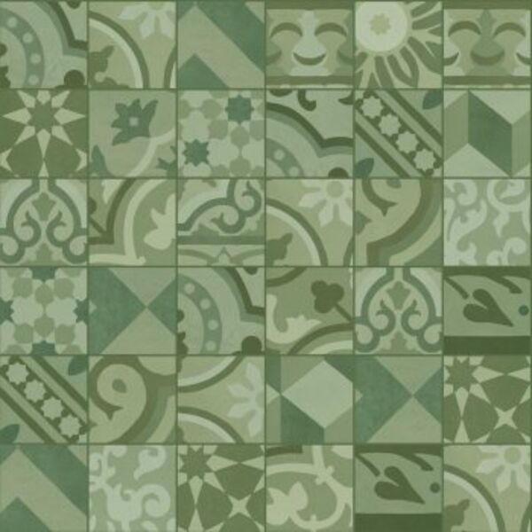 marazzi d_segni blend verde mix m61k dekor 10x10 włoskie płytki patchwork