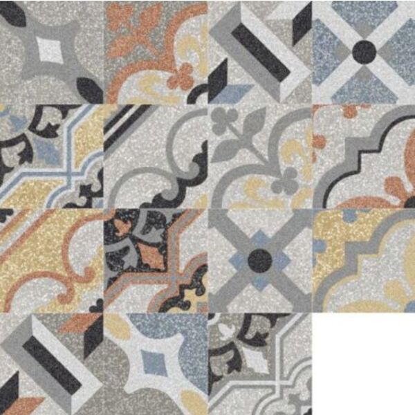 marazzi d_segni scaglie mix m1lj dekor 20x20 gres kwadratowe włoskie do salonu patchwork