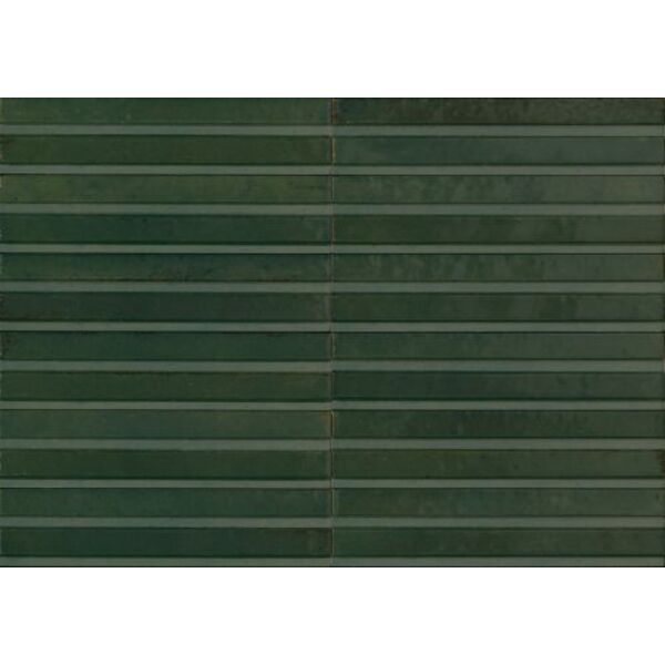 marazzi lume rake green struttura 3d lux mp9l gres 6x24 płytki marazzi włoskie błyszczące strukturalne