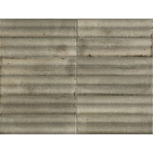 marazzi lume swing greige struttura 3d lux mp93 gres 6x24 błyszczące płytki ryflowane