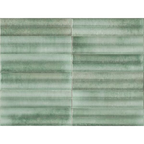 marazzi lume swing turquoise struttura 3d lux mp98 gres 6x24 błyszczące płytki ryflowane