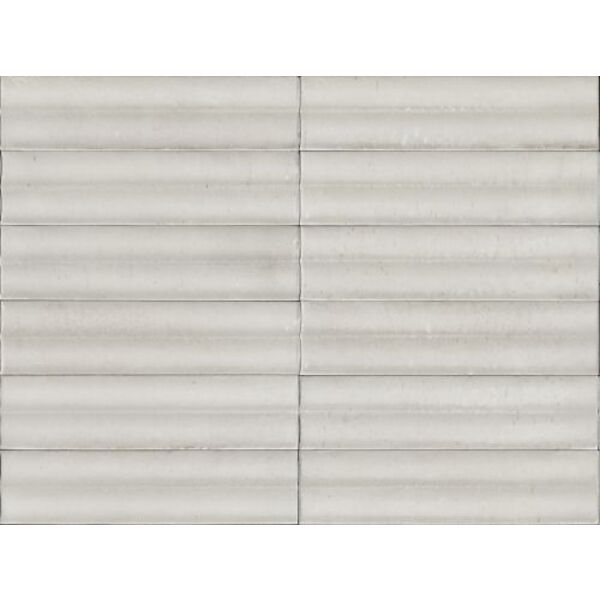 marazzi lume swing white off struttura 3d lux mp99 gres 6x24 błyszczące płytki ryflowane