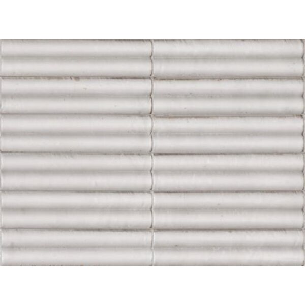 marazzi lume swing white struttura 3d lux mp97 gres 6x24 błyszczące płytki ryflowane