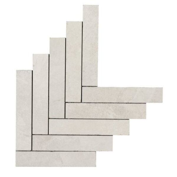 marazzi mystone ardesia bianco m0cv mozaika 44.9x61.6 płytki imitujące kamień do salonu jodełka antypoślizgowe r10