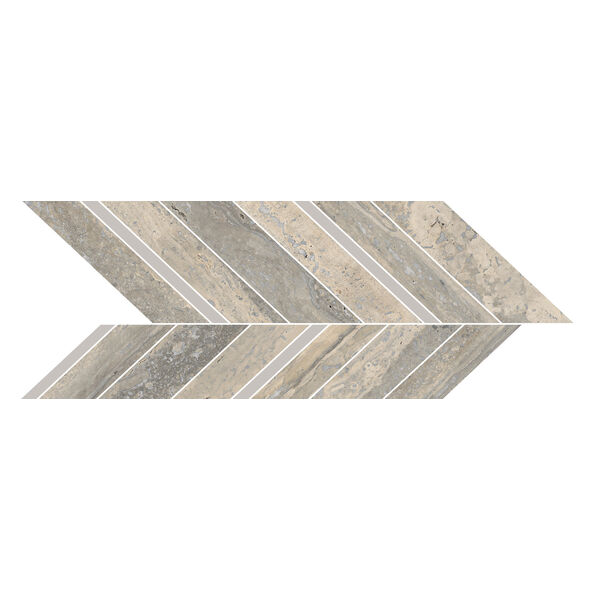 marazzi mystone travertino silver mosaico freccia m9q6 19.8x52.1 płytki włoskie