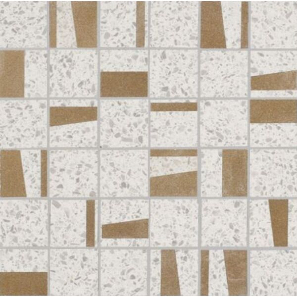 marazzi pinch white m0kx mozaika 30x30 gres do łazienki 30x30 matowe geometryczne