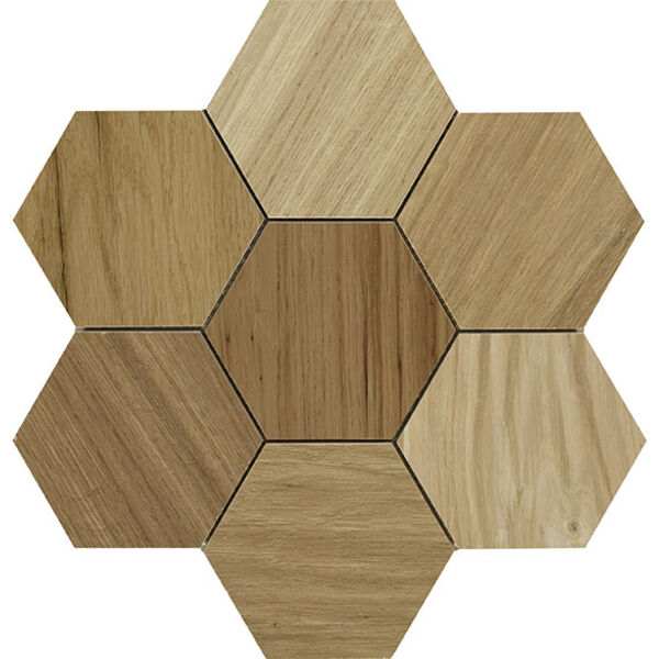 marazzi treverklife mix mozaika m0kp 35.5x35.9 brązowe płytki heksagonalne