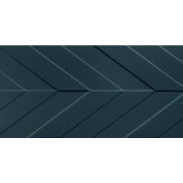 marca corona 4d deep blue chevron płytka ścienna 40x80 niebieskie płytki jodełka