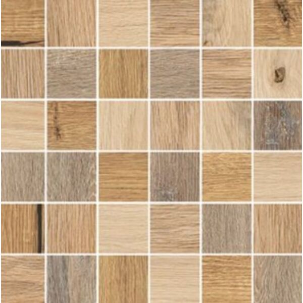 opoczno grand wood mix mozaika 29.8x29.8 gres drewnopodobne kwadratowe do salonu matowe o grubości 6 do 8 mm