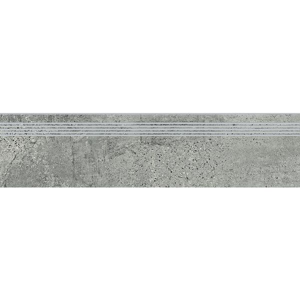 opoczno newstone grey stopnica 29.8x119.8 płytki opoczno prostokątne do salonu szare matowe antypoślizgowe mrozoodporne