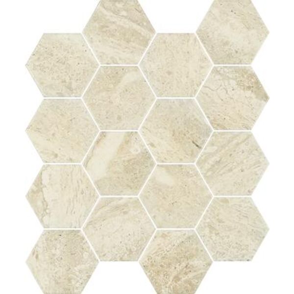 paradyż sunlight stone beige hexagon mozaika 22x25.5 