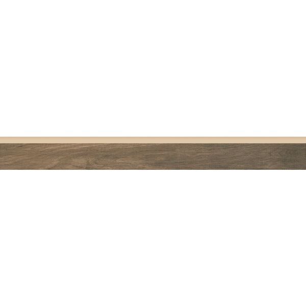 paradyż wood basic brown cokół 6.5x60 płytki paradyż (classica) do salonu brązowe matowe