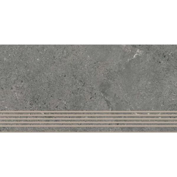 paradyż authority graphite mat stopnica prosta nacinana 29.8x59.8 płytki paradyż (my way) imitujące beton prostokątne do salonu 30x60 matowe rektyfikowane