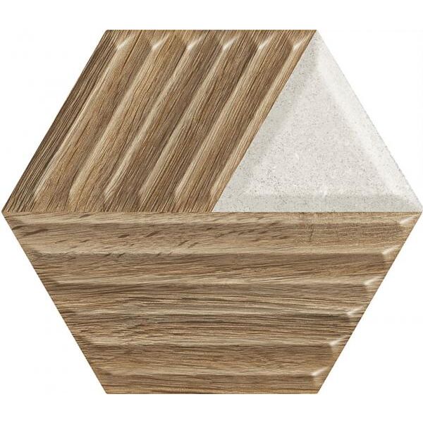 paradyż woodskin mix heksagon c str płytka ścienna 17.1x19.8 heksagonalne płytki na ścianę