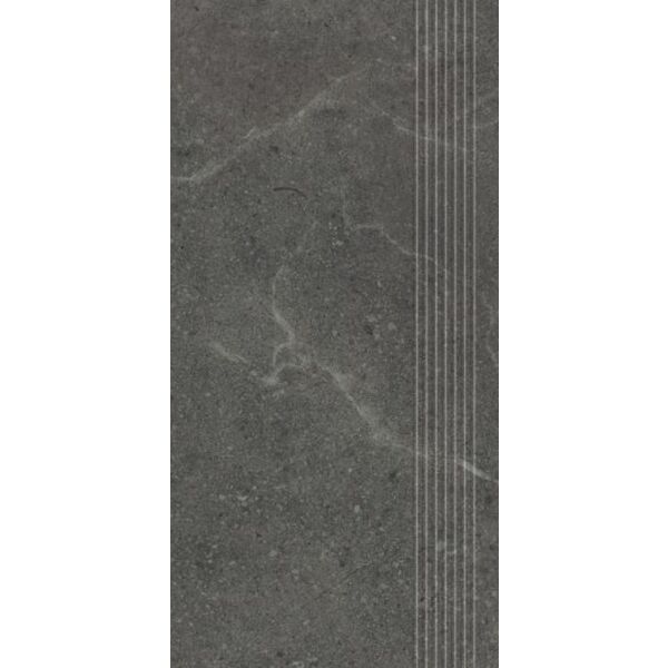 paradyż archicross concrete black stopnica mat prasowana 29.8x59.8x0.8 