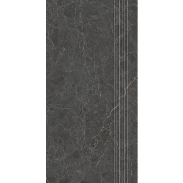 paradyż archicross stone black stopnica mat prasowana 29.8x59.8x0.8 