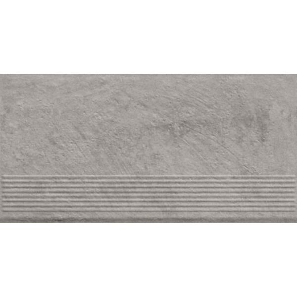 paradyż carrizo grey stopnica prosta struktura mat 30x60 płytki paradyż imitujące cement prostokątne do salonu szare strukturalne mrozoodporne