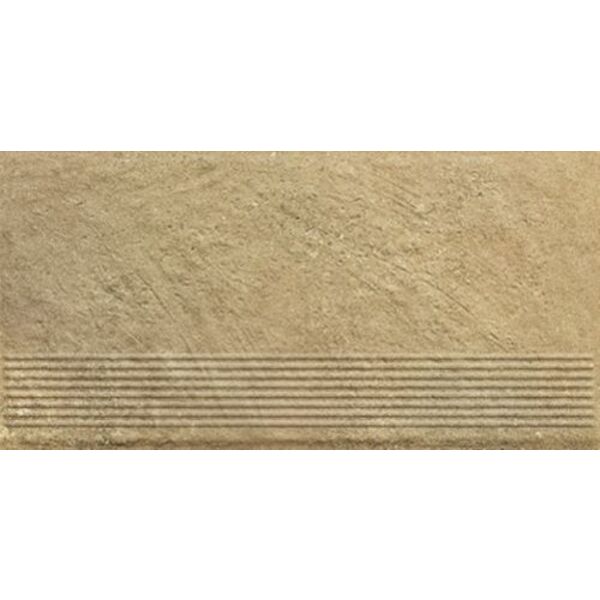 paradyż eremite beige stopnica prosta struktura mat 30x60 płytki paradyż 30x60 beżowe antypoślizgowe strukturalne o grubości od 8 do 10 mm