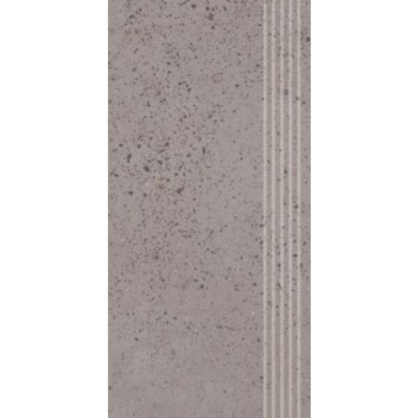 paradyż industrialdust light grys stopnica nacinana mat 29.8x59.8 płytki paradyż imitujące beton prostokątne 30x60 matowe antypoślizgowe o grubości od 8 do 10 mm