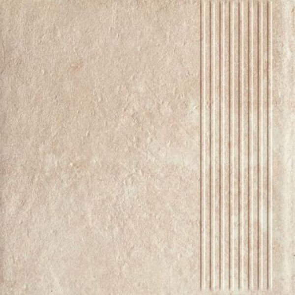 paradyż scandiano beige stopnica prosta 30x30x0.85 płytki paradyż imitujące kamień na taras beżowe antypoślizgowe o grubości od 8 do 10 mm