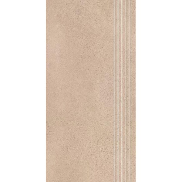 paradyż silkdust beige stopnica prosta nacinana mat 29.8x59.8 płytki imitujące beton do łazienki na podłogę 30x60 beżowe mrozoodporne o grubości od 8 do 10 mm