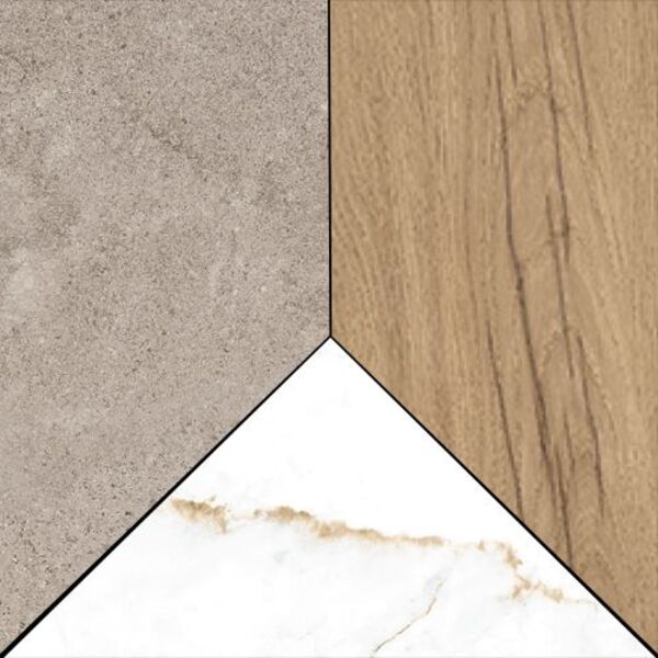 peronda d.dual/kalua/mocha mix natural gres 30x30 (32072) geometryczne płytki imitujące marmur