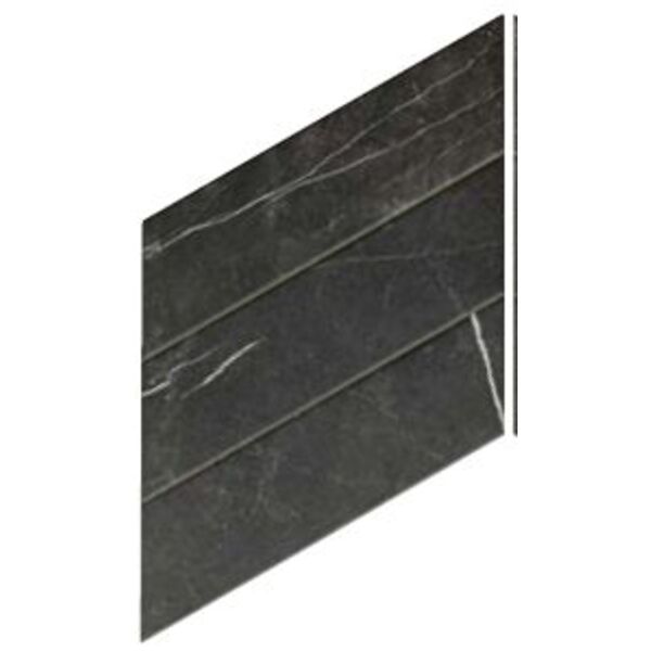 realonda diamond marquina chevron left gres 70x40 czarne płytki w jodełkę