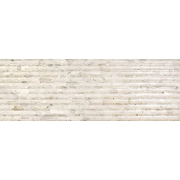 realonda fluted terrazo beige płytka ścienna 40x120 strukturalne płytki imitujące lastryko