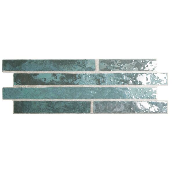 realonda harlem midnight płytka ścienna 15x45 gres do salonu niebieskie błyszczące cegiełki strukturalne o grubości od 8 do 10 mm