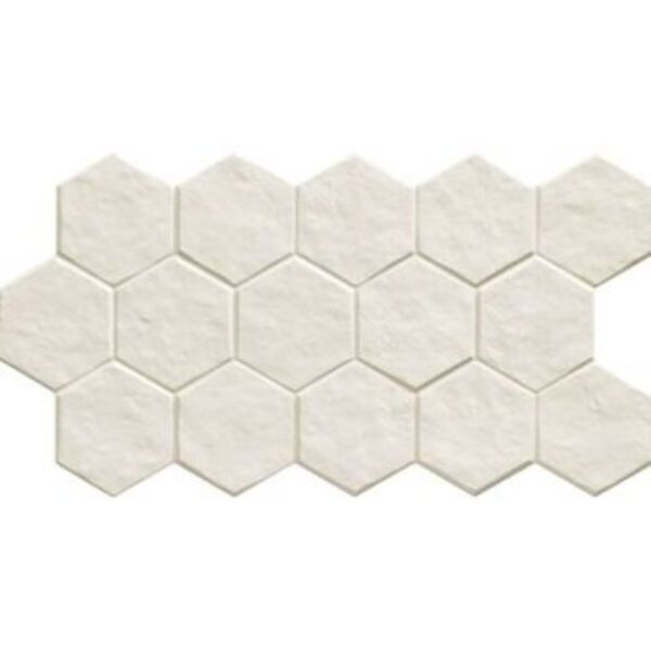 realonda muse white hex gres 26.5x51 gres realonda prostokątne do salonu białe matowe