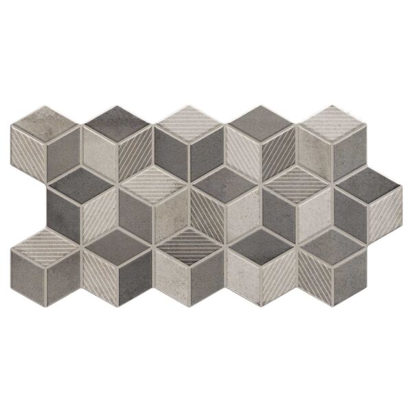 realonda rhombus grey gres 26.5x51 płytki realonda do kuchni matowe geometryczne