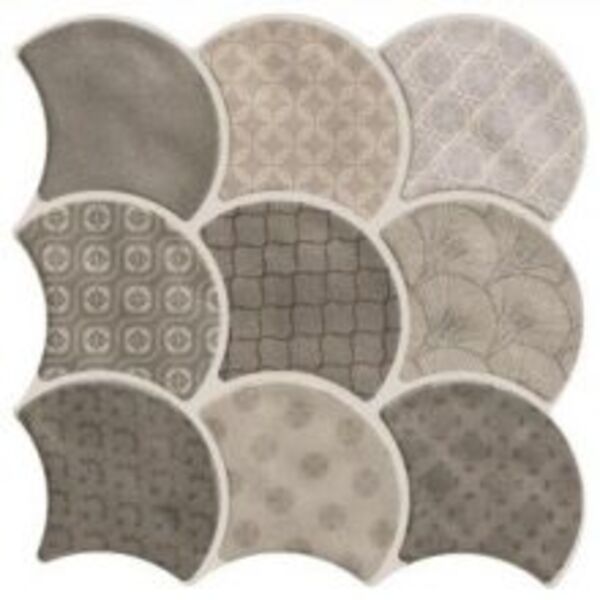 realonda scale boho grey gres 30.7x30.7 płytki hiszpańskie do salonu 30x30 matowe patchwork