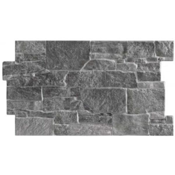 realonda stones charcoal gres 31x56 płytki imitujące kamień prostokątne do salonu strukturalne