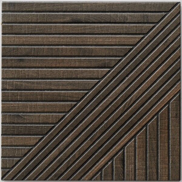 realonda tangram wood walnut gres 44x44 