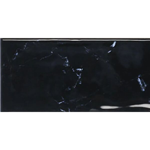 ribesalbes nero marquina gloss płytka ścienna 7.5x15 płytki imitujące kamień prostokątne hiszpańskie 7,5x15 błyszczące