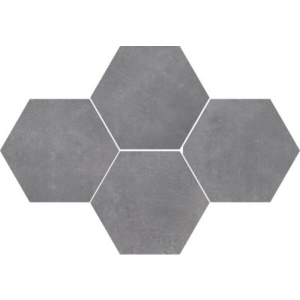 stargres stark pure grey heksagon mozaika 28.3x40.8 mozaika prostokątne do łazienki szare antypoślizgowe mrozoodporne