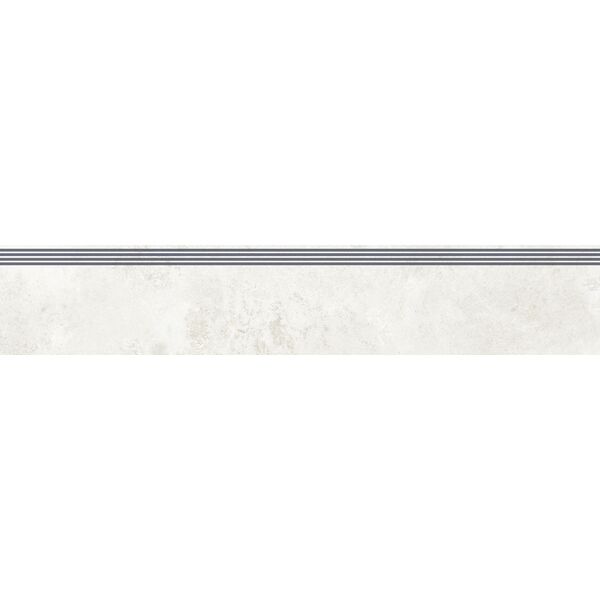 tubądzin care torano white stopnica rektyfikowana 29.8x159.8x0.8 