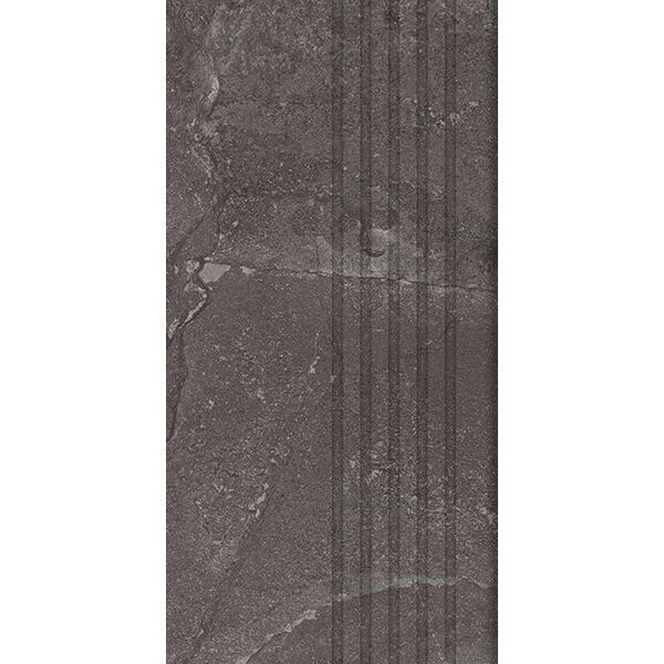 tubądzin grand cave graphite stopnica rektyfikowana 29.6x59.8 płytki mrozoodporne