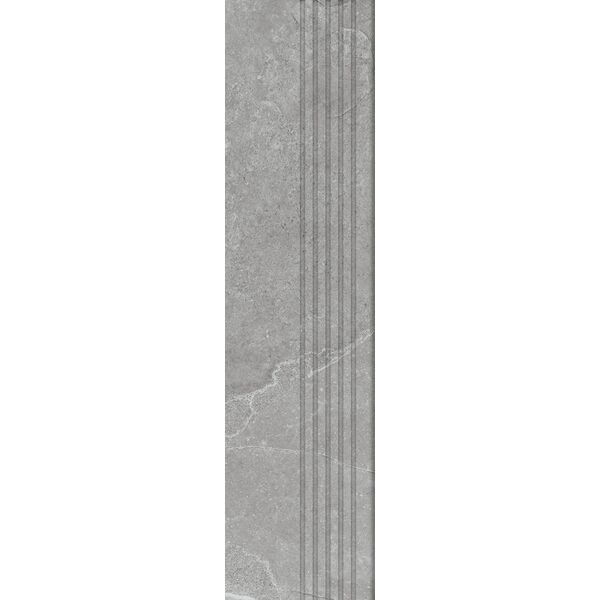 tubądzin grand cave grey stopnica rektyfikowana 29.6x119.8 płytki 30x120 od tubądzin