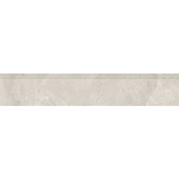 tubądzin grand cave white str stopnica rektyfikowana 29.8x159.8x0.8 